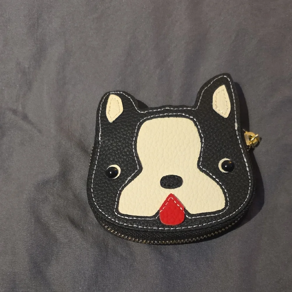 Boston Terrier Card Case- Black, White & Red